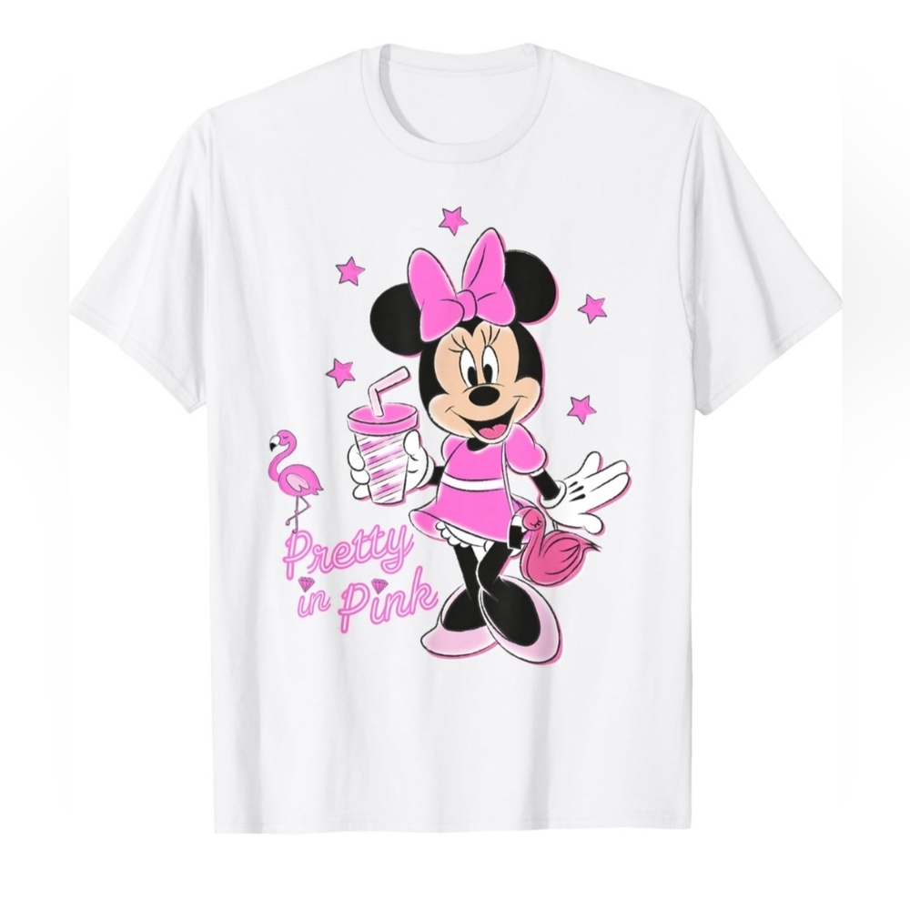 Minnie Mouse White and Pink Tee